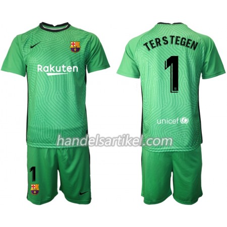 FC Barcelona Torwart TER Stegen 1 Kinder Trikotsatz 2020/21 M001  Kurzarm (+ Kurze Hosen)